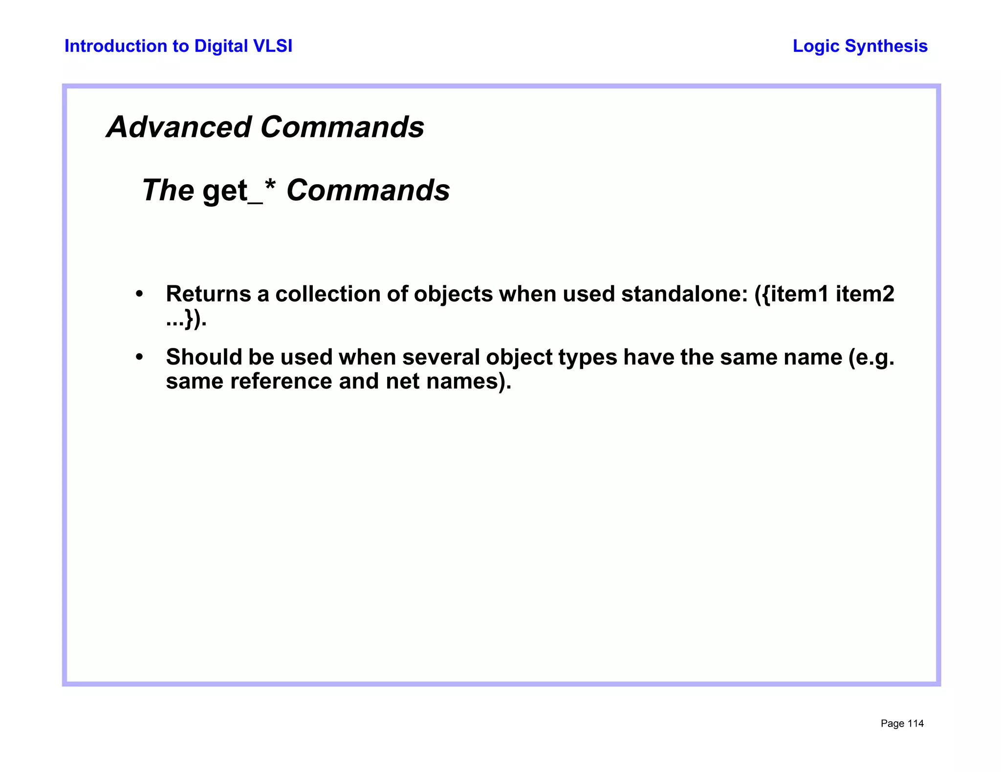 Basic synthesis flow and commands in digital VLSI | PDF