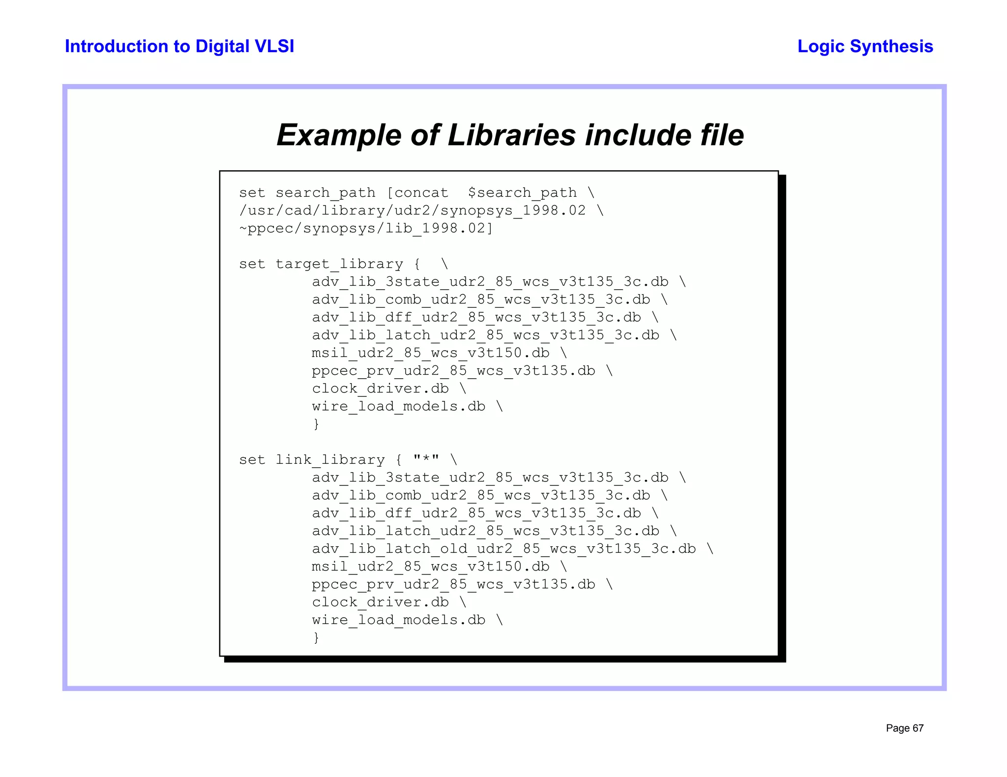 Basic synthesis flow and commands in digital VLSI | PDF