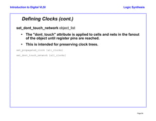 Basic synthesis flow and commands in digital VLSI | PPT