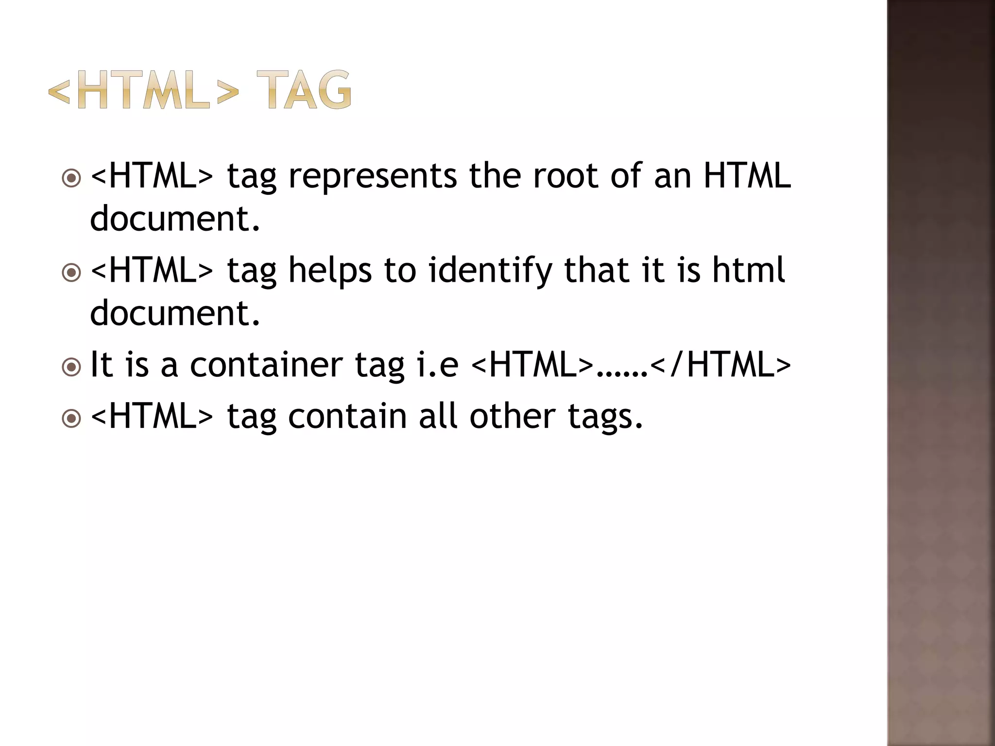 Basic tags in html | PPT