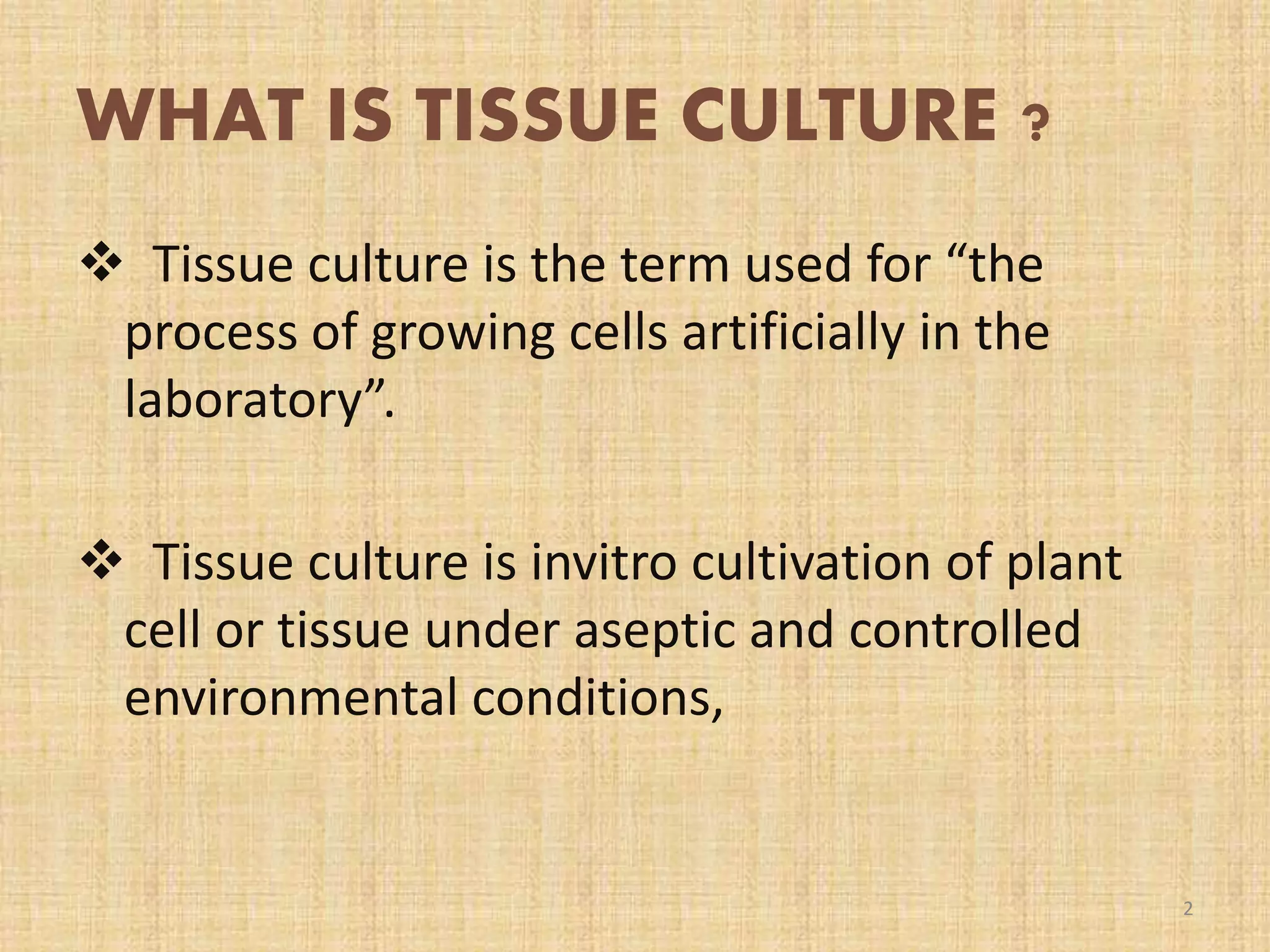 Basic techniques of plant tissue culture | PPTX