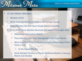 • 31 Set-Meter Markets
• Markets 26-56
• All 31 Have Set Meters Installed in the Sample Homes
• These Markets DO NOT Have ...