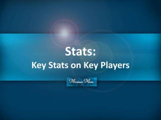 Stats:
Key Stats on Key Players
 
