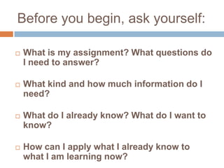 Library Research Methods -- Overview Zipcast | PPTX