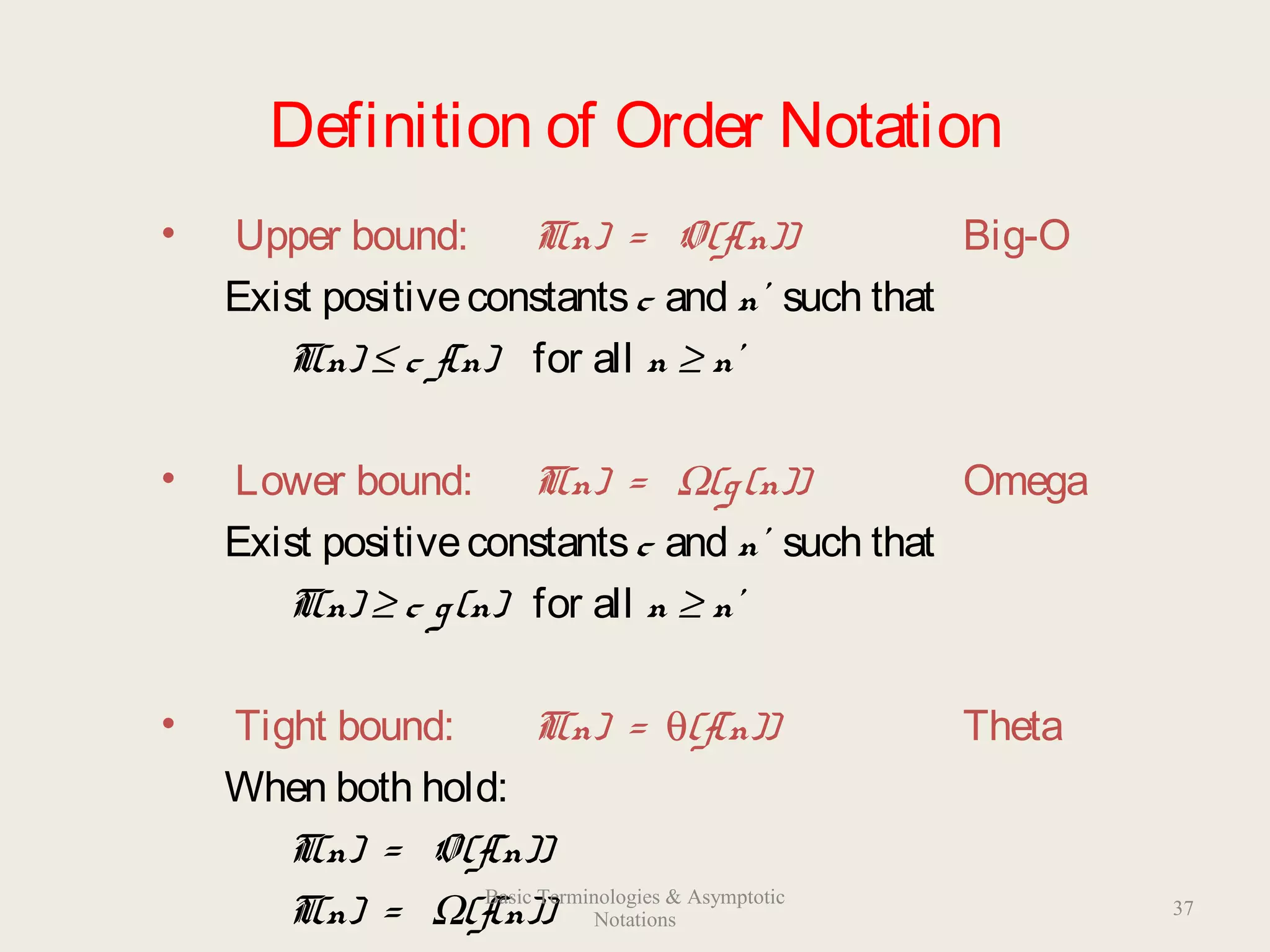Basic terminologies & asymptotic notations | PPT | Programming ...