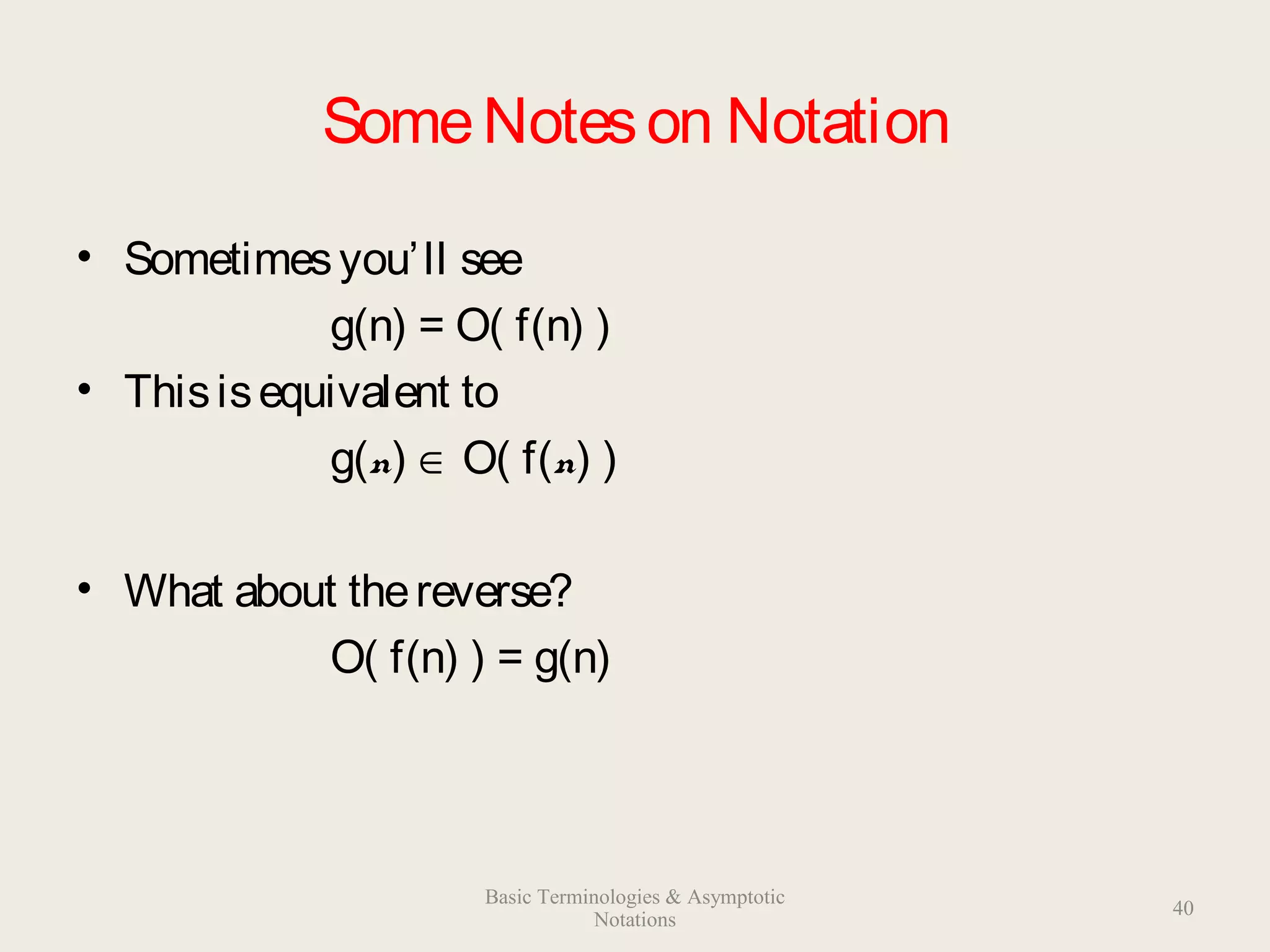 Basic terminologies & asymptotic notations | PPT | Programming ...