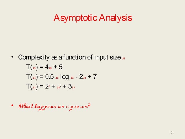 Basic terminologies & asymptotic notations | PPT | Programming ...