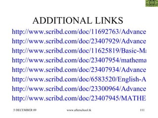 ADDITIONAL LINKS  http://www.scribd.com/doc/11692763/Advanced-Mathematics-for-GMAT-CAT-MAT http://www.scribd.com/doc/23407...
