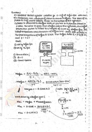 Basic Thermodynamics 1 Mechanical Engineering Handwritten Classes Notes