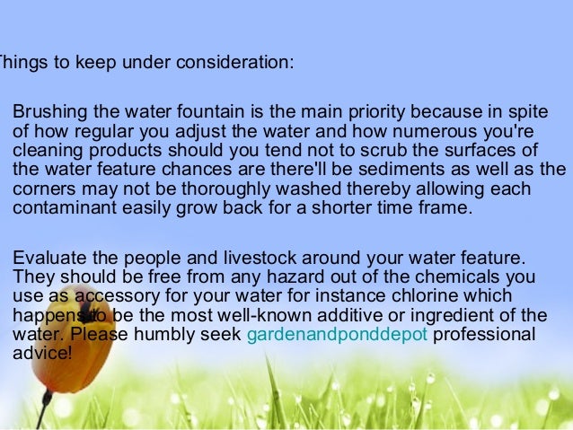 Basic Things To Do In Maintaining A Water Fountain