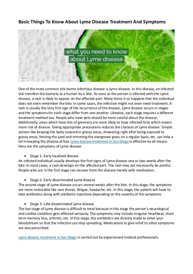 Basic Things to Know About Lyme Disease Treatment and Symptoms