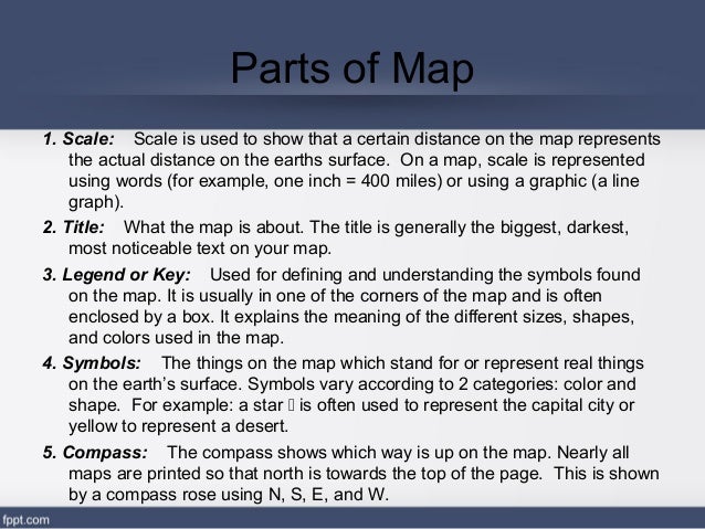 parts of a map