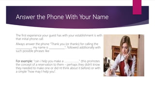 Basic training for housekeeping staff ppt | PPTX