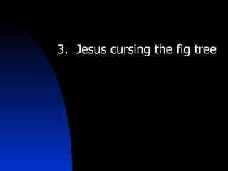 3.  Jesus cursing the fig tree 