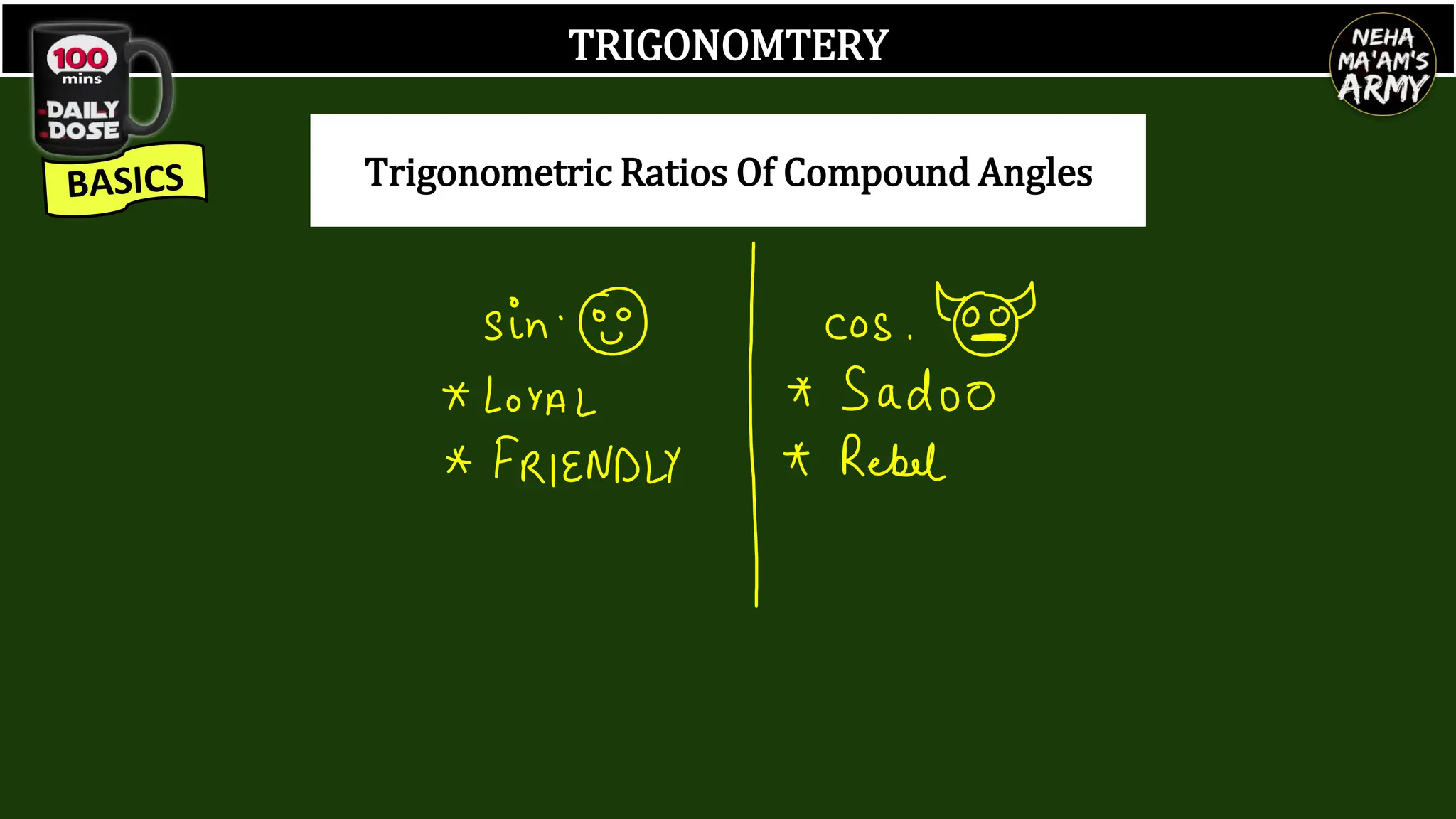 TRIGONOMTERY
Trigonometric Ratios Of Compound Angles
 