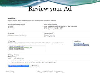 Review your Ad
2/26/2015 http://cherrylinramos.blogspot.no/
 