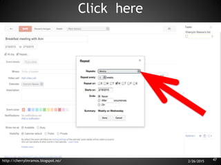 Basic tutorial how to use google calendar | PPTX