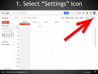 Basic tutorial how to use google calendar | PPTX