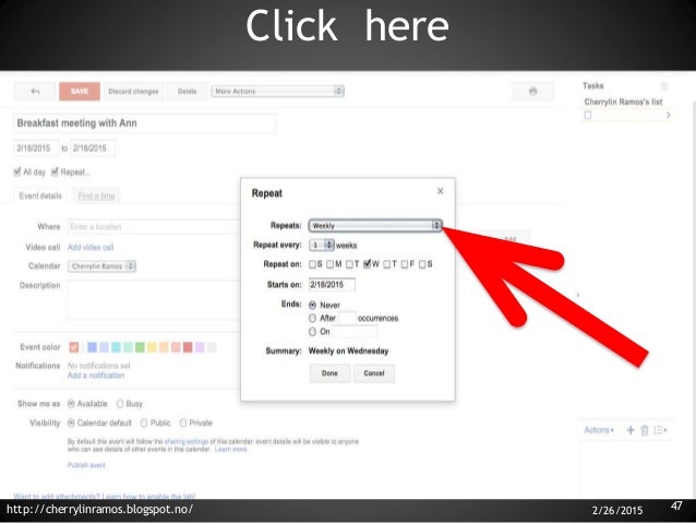 basic tutorial how to use google calendar