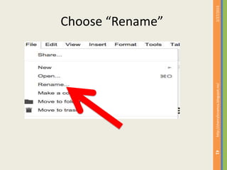 Choose “Rename”
2/27/2015http://cherrylinramos.blogspot.no/
41
 