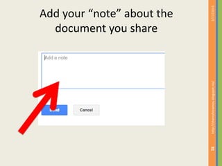 Add your “note” about the
document you share
2/27/2015http://cherrylinramos.blogspot.no/
91
 
