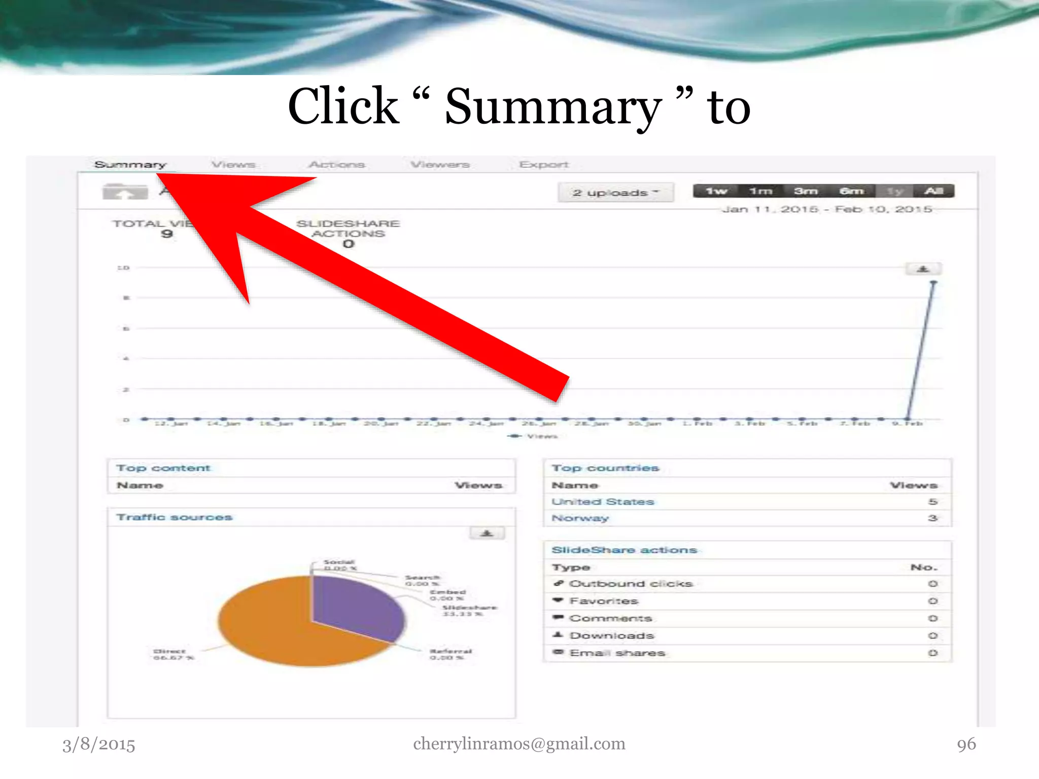 Click “ Summary ” to
3/8/2015 cherrylinramos@gmail.com 96
 