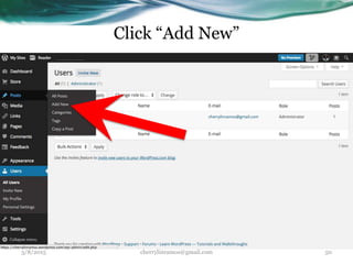 Click “Add New”
3/8/2015 cherrylinramos@gmail.com 50
 