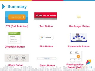 Basic types of buttons in user interfaces