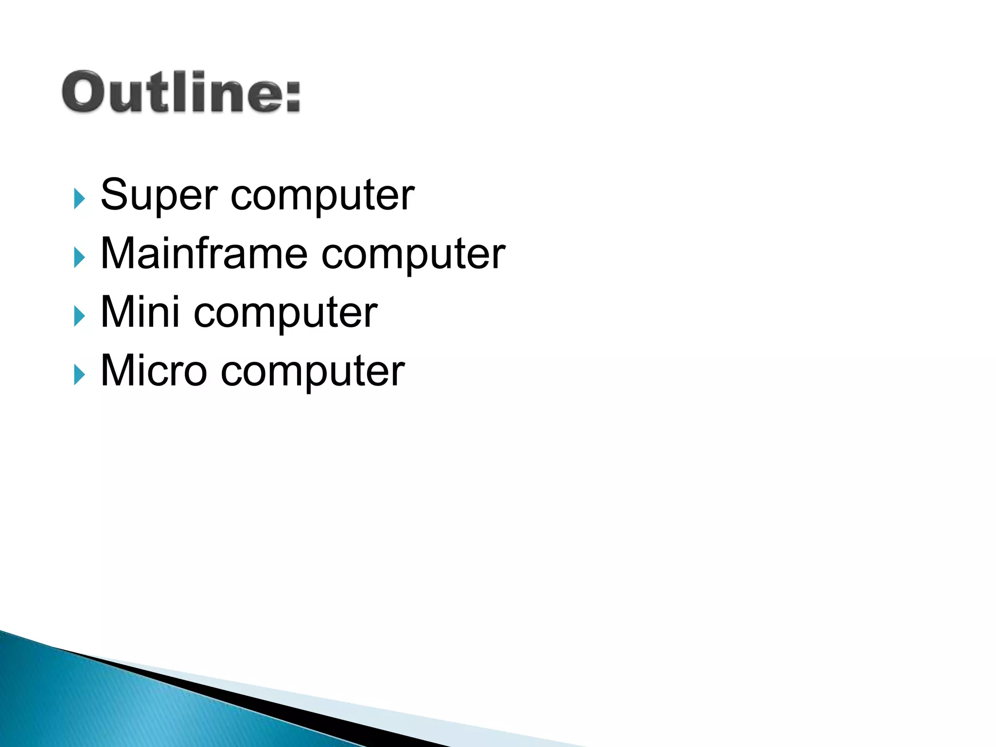 Basic types of computer | PPT