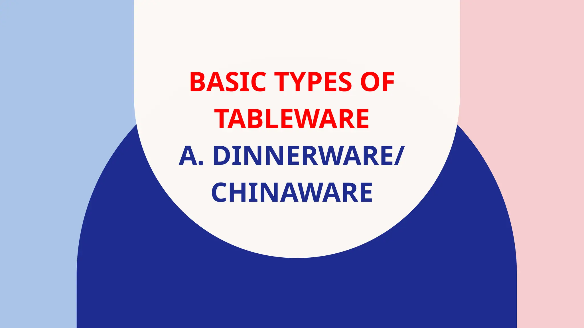 Food and Beverage Services NC II-Basic Types of Dinnerware | PPTX