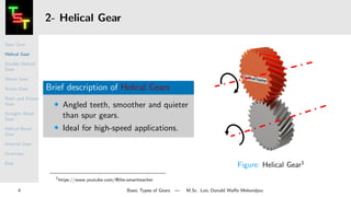 Basic Types of Gears - A Short Overview | PDF