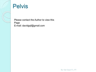 Pelvis
By: Gan Quan Fu, PT
Please contact the Author to view this
Page
E-mail: davidgqf@gmail.com
 
