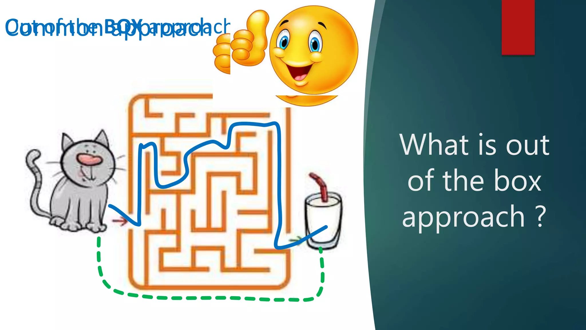 What is out
of the box
approach ?
Common approachOut of the BOX approach
 