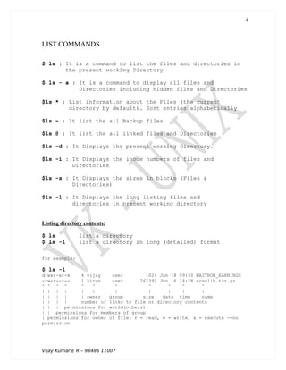 Basic unix commands | PDF