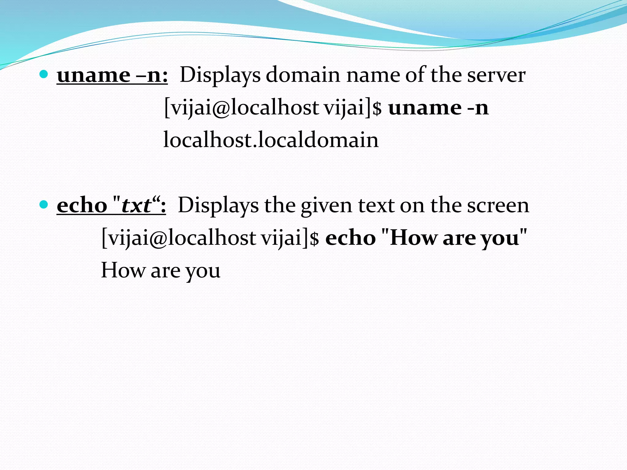 Basic unix commands | PPTX