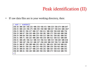 Xcms Table Basic use of xcms | PDF