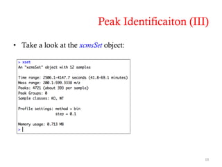 Xcms Camera Basic use of xcms | PDF