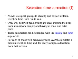 Xcms Table Basic use of xcms | PDF