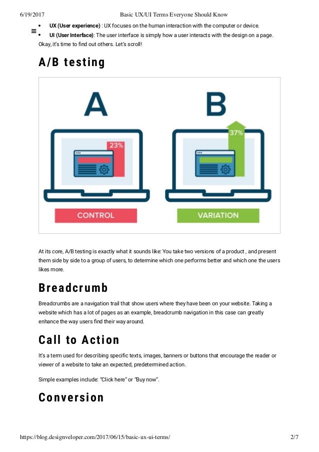 Basic ux ui terms everyone should know