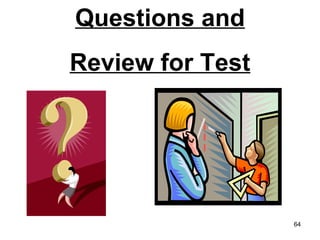 Questions and Review for Test 