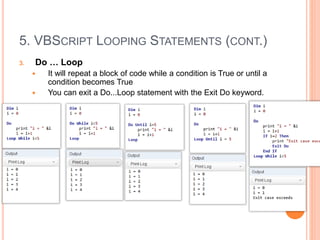 Basic vbscript for qtp | PPT