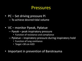 Basic ventilatory parameters | PPTX