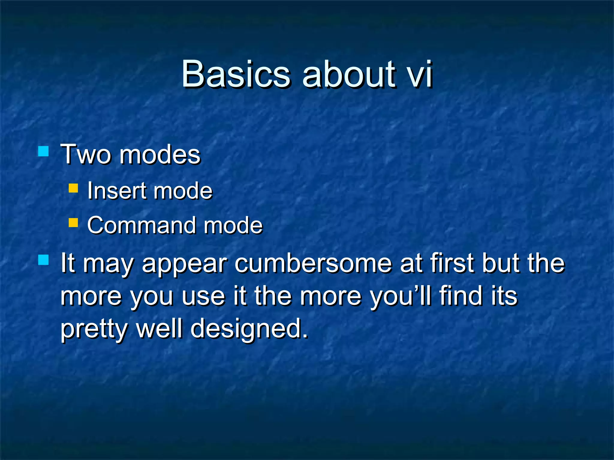Basic vi commands | PPT