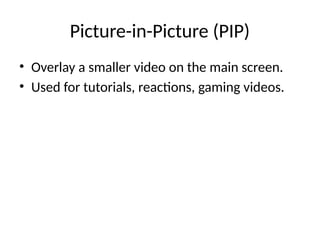 Basic video editing techniques ppt presentation | PPTX
