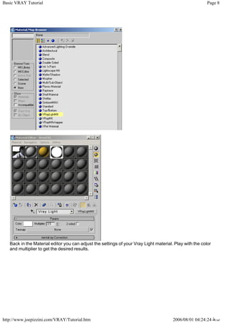 Vray Guide.pdf Basic vray tutorial | PDF