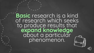Basic vs Applied Research | PDF