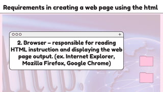 Basic Web Page Creation.pptx | Web Design and HTML | Internet