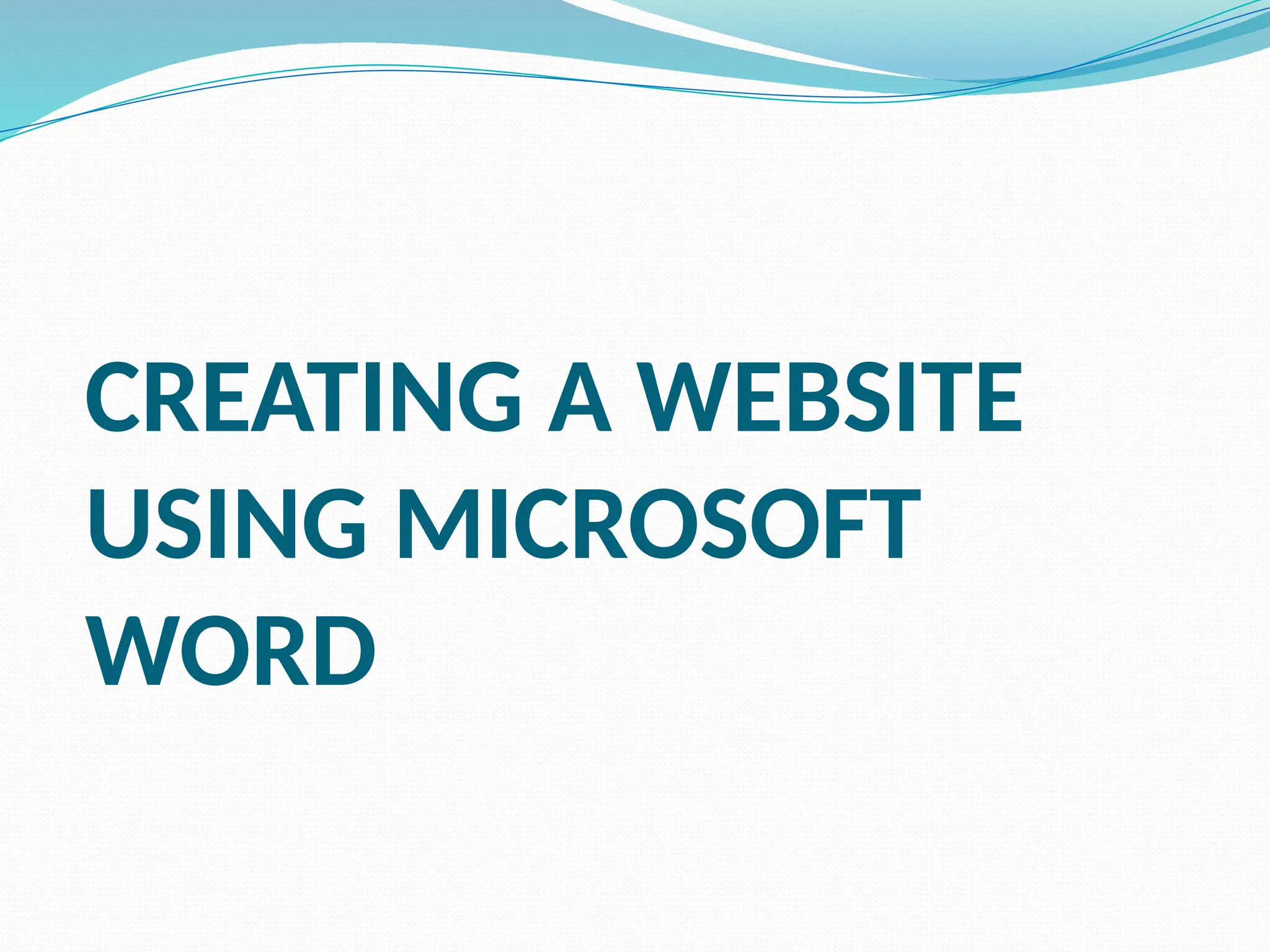 BASIC WEB PAGE CREATION powerpoint presentation | PPTX