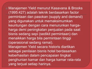 Basic Yield Visual Basic yield management front office | PPTX