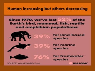 Human increasing but others decreasing
 